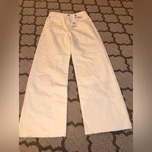 George Women's Off-White Wide-Leg Jeans size 10